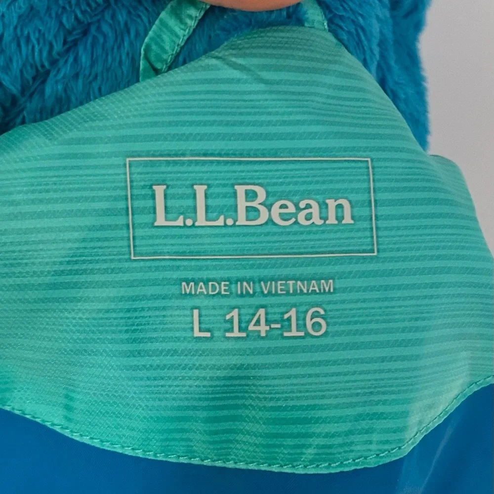 L.L. Bean Kids Youth Girls XL Extra Large Women’s Small Aqua Quilted Jacket